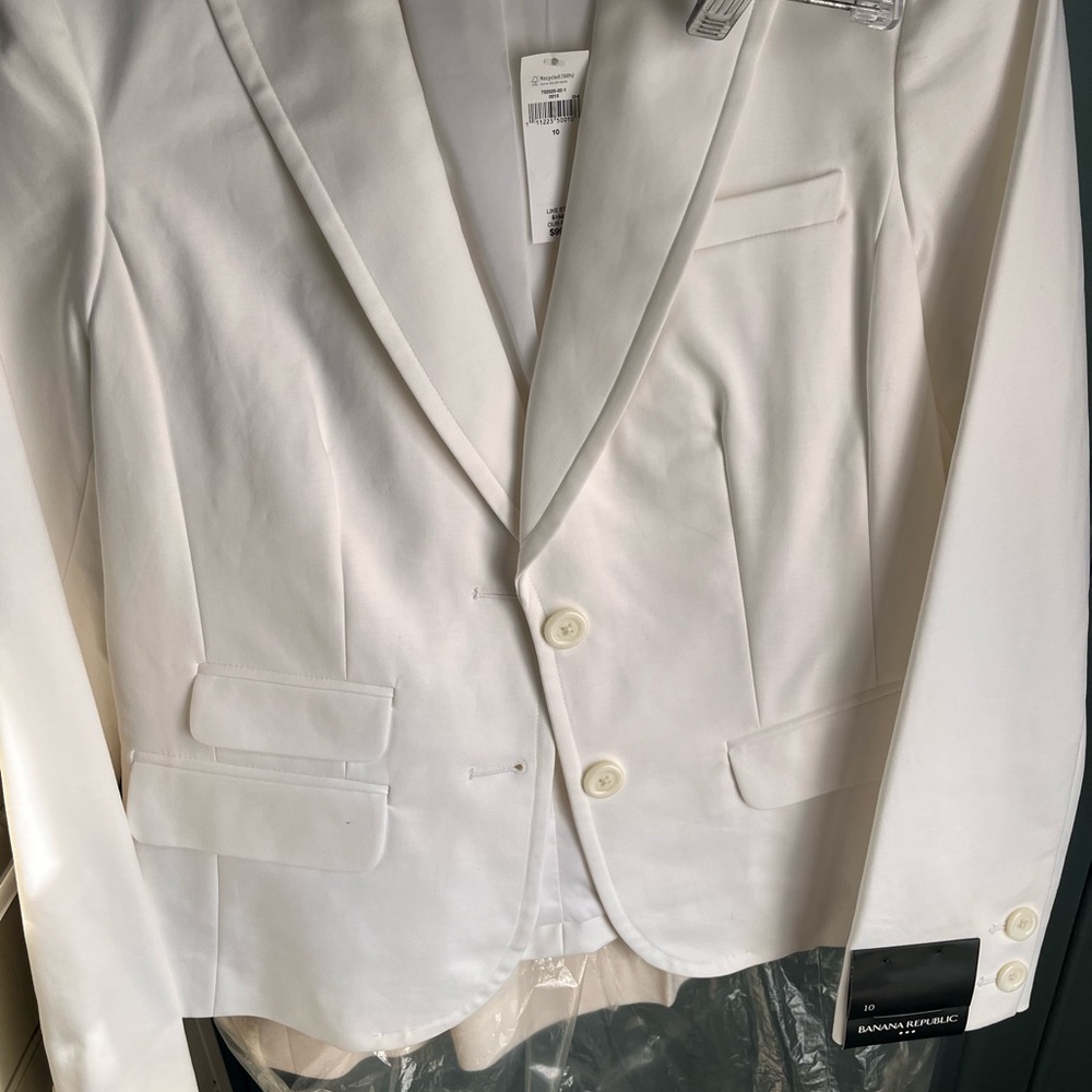 Banana Republic White pants suite with Jacket